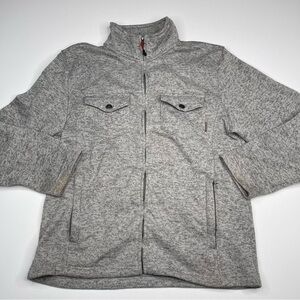 Killik Jacket Coat Front Zip Grey Warm Winter Fall Fleece Outdoor Hiking Gorp